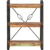 vidaXL Bücherregal 3 Fächer 60x30x80 cm Altholz Massiv* Bücherregale