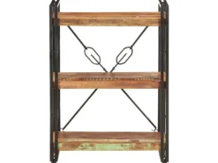 vidaXL Bücherregal 3 Fächer 60x30x80 cm Altholz Massiv* Bücherregale