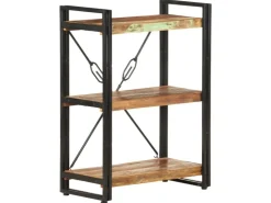 vidaXL Bücherregal 3 Fächer 60x30x80 cm Altholz Massiv* Bücherregale