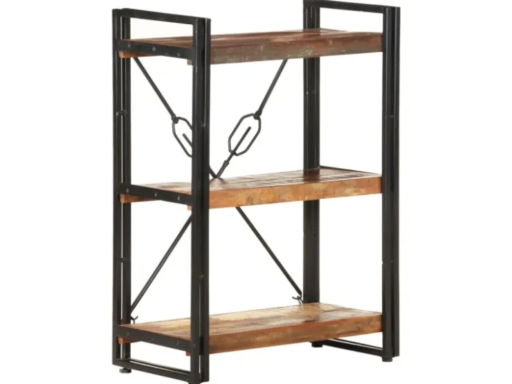 vidaXL Bücherregal 3 Fächer 60x30x80 cm Altholz Massiv* Bücherregale