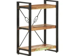 vidaXL Bücherregal 3 Fächer 60x30x80 cm Altholz Massiv* Bücherregale