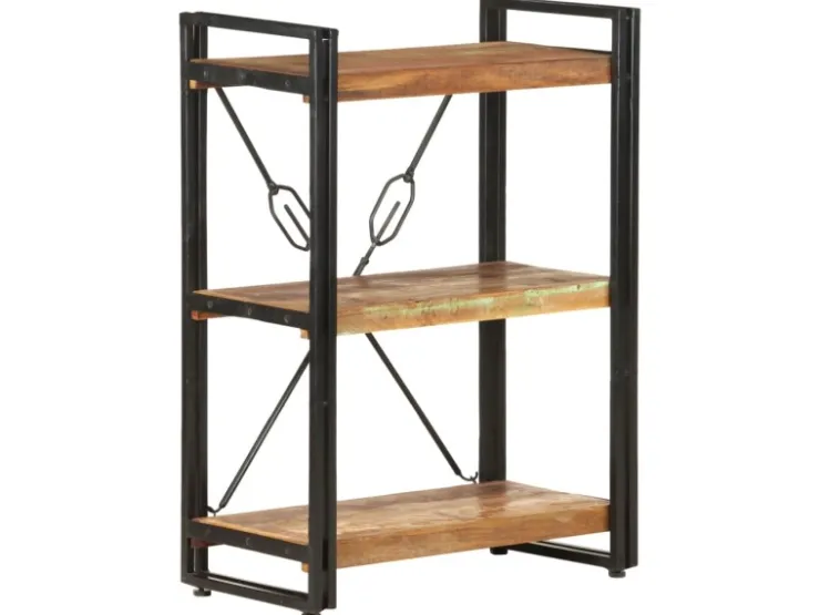 vidaXL Bücherregal 3 Fächer 60x30x80 cm Altholz Massiv* Bücherregale