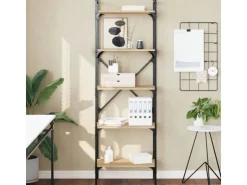 vidaXL Bücherregal 5 Fächer Sonoma-Eiche 56x31,5x174 cm Holzwerkstoff* Bücherregale