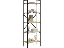 vidaXL Bücherregal 5 Fächer Sonoma-Eiche 56x31,5x174 cm Holzwerkstoff* Bücherregale