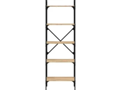 vidaXL Bücherregal 5 Fächer Sonoma-Eiche 56x31,5x174 cm Holzwerkstoff* Bücherregale