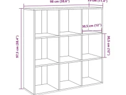 vidaXL Bücherregal Artisan-Eiche 98x29x97,5 cm 855969* Bücherregale