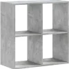 vidaXL Bücherregal Betongrau 68,5x32x68,5 cm Holzwerkstoff* Bücherregale