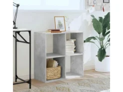 vidaXL Bücherregal Betongrau 68,5x32x68,5 cm Holzwerkstoff* Bücherregale