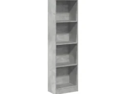 vidaXL Bücherregal Betongrau 40x24x143 cm Holzwerkstoff 857786* Bücherregale