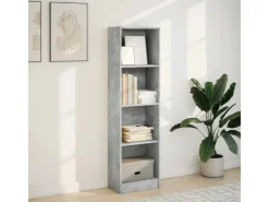vidaXL Bücherregal Betongrau 40x24x143 cm Holzwerkstoff 857786* Bücherregale