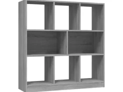 vidaXL Bücherregal Grau Sonoma 97,5x29,5x100 cm Holzwerkstoff
