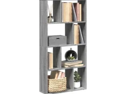 vidaXL Bücherregal Grau Sonoma 60x20x120 cm Holzwerkstoff 858152
