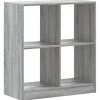 vidaXL Bücherregal Grau Sonoma 68,5x32x75 cm Holzwerkstoff