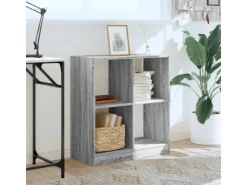 vidaXL Bücherregal Grau Sonoma 68,5x32x75 cm Holzwerkstoff