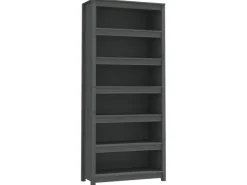 vidaXL Bücherregal Grau 80x35x183 cm Massivholz Kiefer