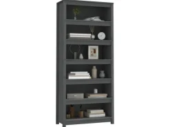 vidaXL Bücherregal Grau 80x35x183 cm Massivholz Kiefer