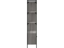 vidaXL Bücherregal mit Türen Grau Sonoma 76,5x30x154,5cm Holzwerkstoff