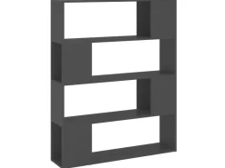 vidaXL Bücherregal Raumteiler Grau 100x24x124 cm* Bücherregale