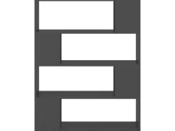 vidaXL Bücherregal Raumteiler Grau 100x24x124 cm* Bücherregale