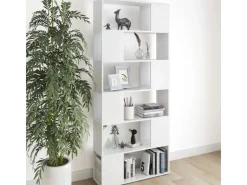 vidaXL Bücherregal Raumteiler Weiß 80x24x186 cm Holzwerkstoff* Bücherregale