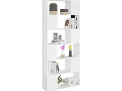 vidaXL Bücherregal Raumteiler Weiß 80x24x186 cm Holzwerkstoff* Bücherregale