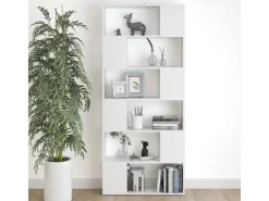 vidaXL Bücherregal Raumteiler Weiß 80x24x186 cm Holzwerkstoff* Bücherregale