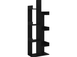 vidaXL Bücherregal Schwarz 48x25,5x140 cm Holzwerkstoff