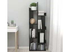 vidaXL Bücherregal Schwarz 48x25,5x140 cm Holzwerkstoff