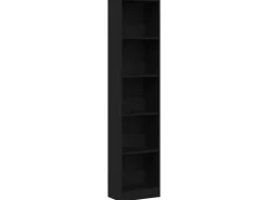 vidaXL Bücherregal Schwarz Eichen-Optik 40x24x176 cm Holzwerkstoff 862454