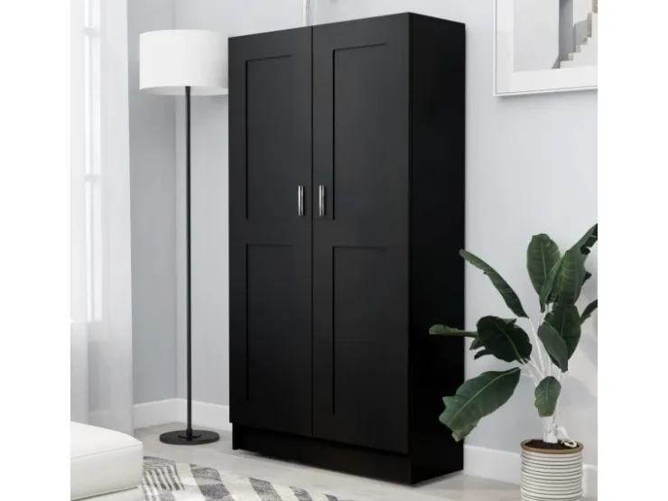vidaXL Bücherregal Schwarz 82,5x30,5x150 cm Holzwerkstoff 802724* Regale Schwarz|Bücherregale