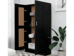 vidaXL Bücherregal Schwarz 82,5x30,5x150 cm Holzwerkstoff 802724* Regale Schwarz|Bücherregale