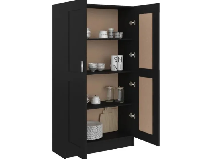 vidaXL Bücherregal Schwarz 82,5x30,5x150 cm Holzwerkstoff 802724* Regale Schwarz|Bücherregale