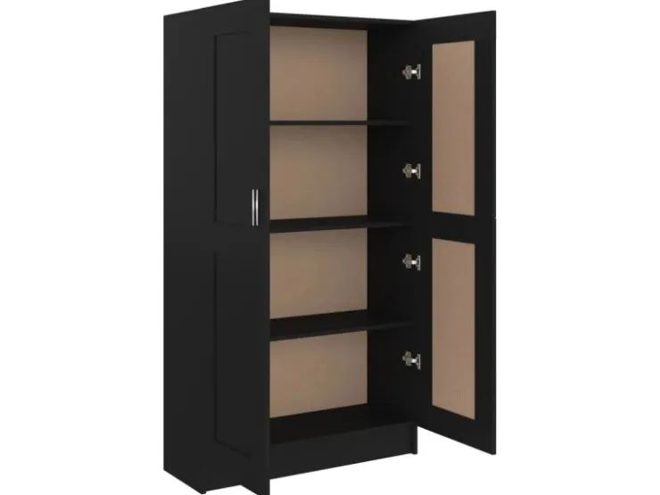 vidaXL Bücherregal Schwarz 82,5x30,5x150 cm Holzwerkstoff 802724* Regale Schwarz|Bücherregale