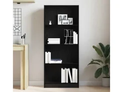 vidaXL Bücherregal Schwarz Eichen-Optik 60 x 24 x 143 cm Holzwerkstoff 862467* Regale Schwarz|Bücherregale