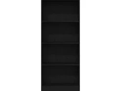 vidaXL Bücherregal Schwarz Eichen-Optik 60 x 24 x 143 cm Holzwerkstoff 862467* Regale Schwarz|Bücherregale