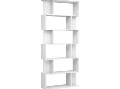 vidaXL Bücherregal/Raumteiler Hochglanz-Weiß 80x24x192 cm* Bücherregale