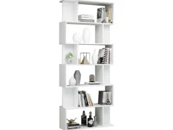 vidaXL Bücherregal/Raumteiler Hochglanz-Weiß 80x24x192 cm* Bücherregale