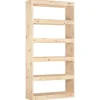vidaXL Bücherregal/Raumteiler 80x30x167,4 cm Massivholz Kiefer* Regale Massivholz|Bücherregale
