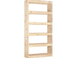 vidaXL Bücherregal/Raumteiler 80x30x167,4 cm Massivholz Kiefer* Regale Massivholz|Bücherregale