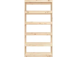 vidaXL Bücherregal/Raumteiler 80x30x167,4 cm Massivholz Kiefer* Regale Massivholz|Bücherregale
