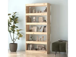 vidaXL Bücherregal/Raumteiler 80x30x167,4 cm Massivholz Kiefer* Regale Massivholz|Bücherregale