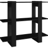 vidaXL Bücherregal/Raumteiler Schwarz 100×30×87 cm* Holzregale|Bücherregale