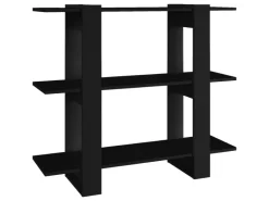 vidaXL Bücherregal/Raumteiler Schwarz 100×30×87 cm* Holzregale|Bücherregale