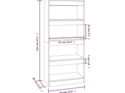vidaXL Bücherregal/Raumteiler Weiß 60x30x135 cm Holzwerkstoff* Bücherregale