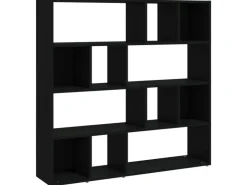 vidaXL Bücherregal/Raumteiler Schwarz 105x24x102 cm* Bücherregale|Wanddekoration