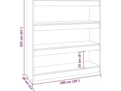 vidaXL Bücherregal/Raumteiler Weiß 100x30x103 cm* Bücherregale