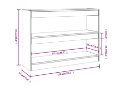 vidaXL Bücherregal/Raumteiler Sonoma-Eiche 100x30x72 cm* Bücherregale