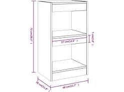 vidaXL Bücherregal/Raumteiler Weiß 40×30×72cm* Holzregale|Bücherregale