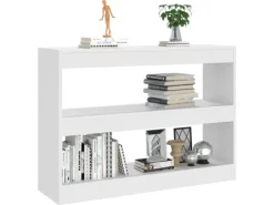 vidaXL Bücherregal/Raumteiler Weiß 100x30x72 cm