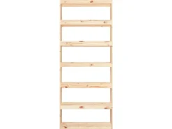 vidaXL Bücherregal/Raumteiler 80x30x199,5 cm Massivholz Kiefer